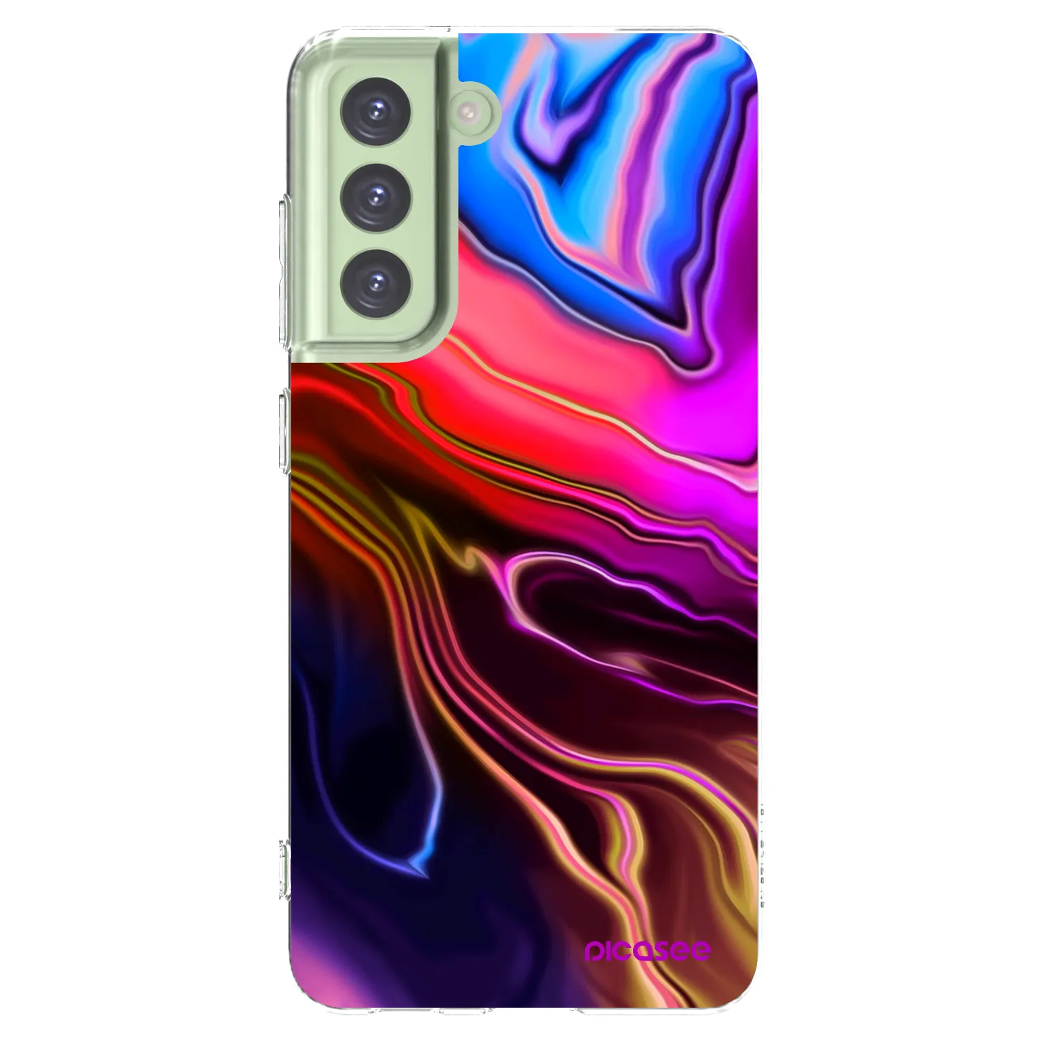 Picasee silikonový průhledný obal pro Samsung Galaxy S21 FE 5G - Electric