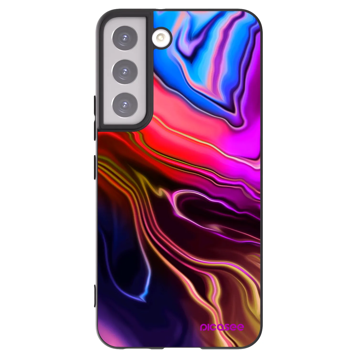 Picasee silikonový černý obal pro Samsung Galaxy S22 5G - Electric