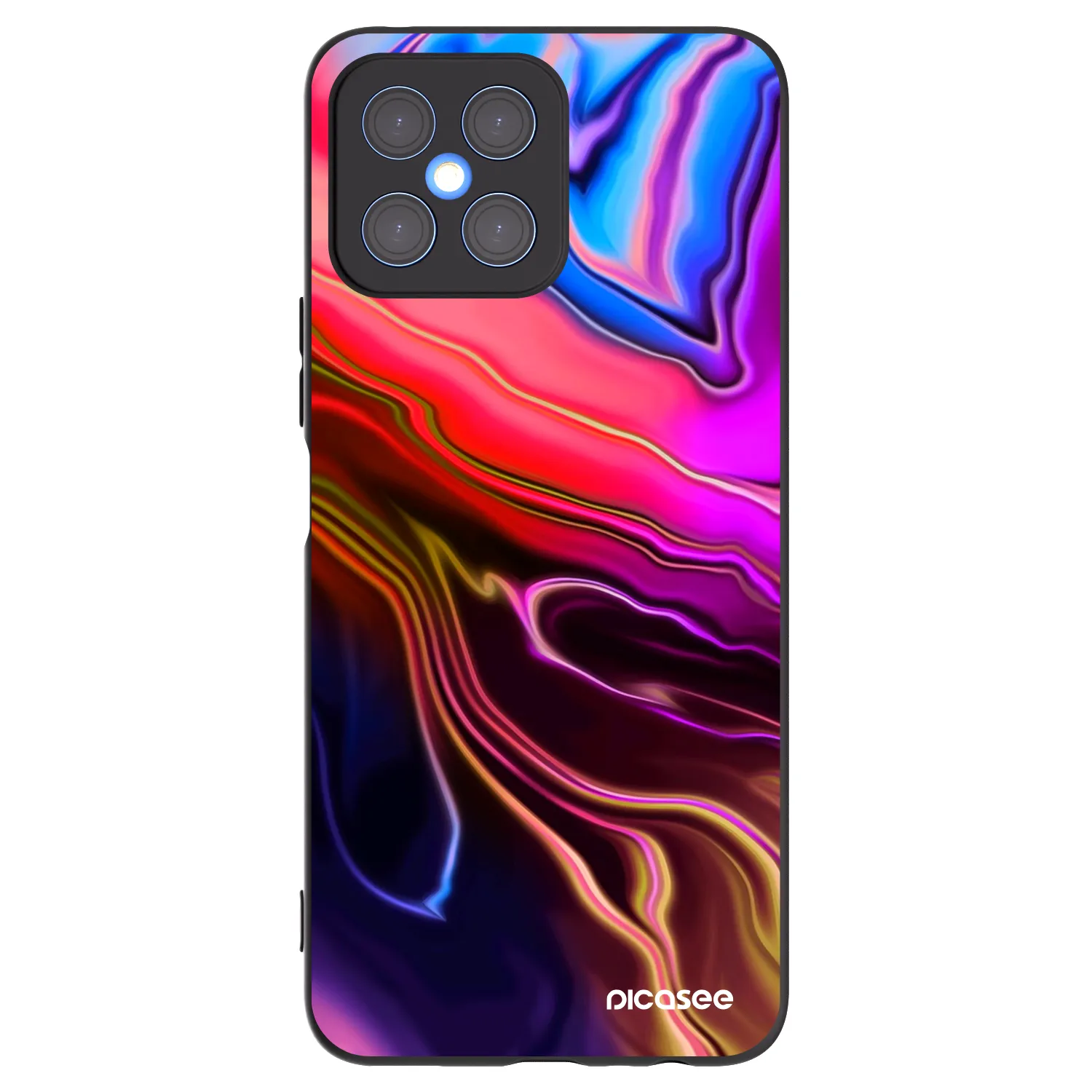 Picasee silikonový černý obal pro Honor X8 4G - Electric