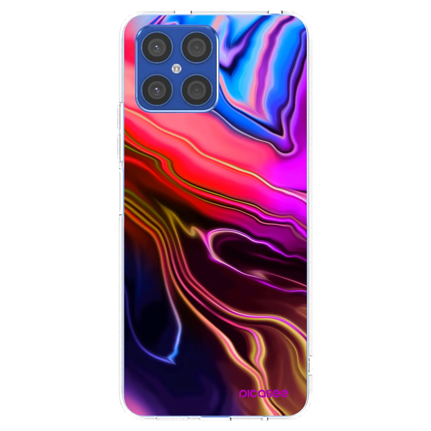 Picasee silikonový průhledný obal pro Honor X8 4G - Electric