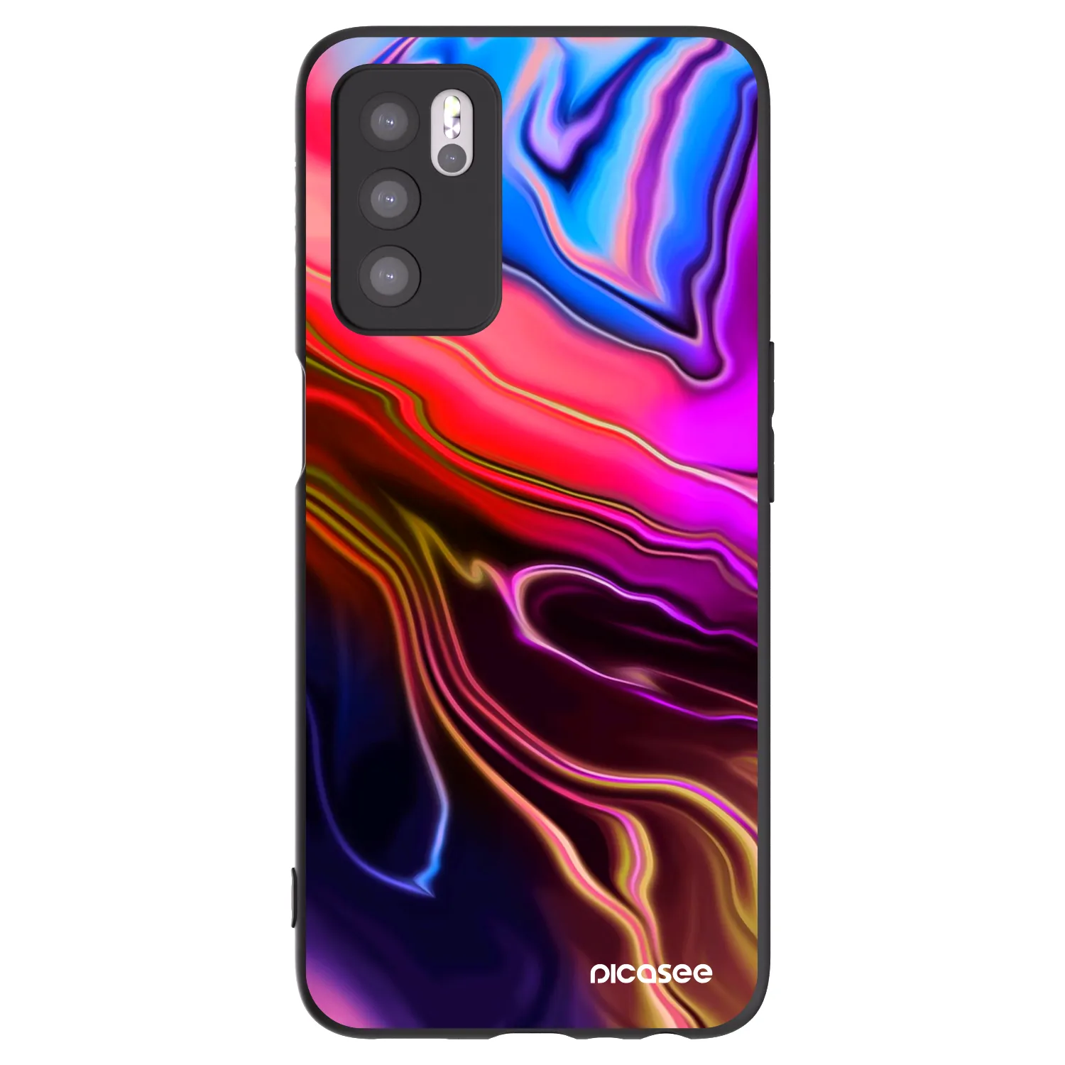 Picasee silikonový černý obal pro OPPO A16s - Electric