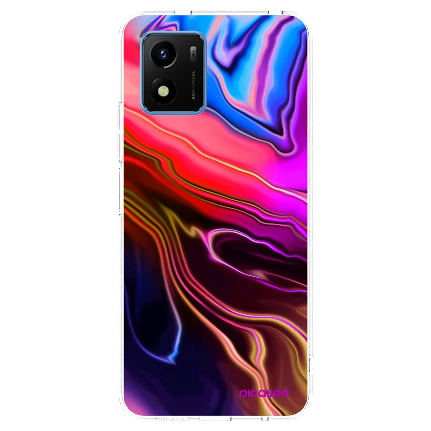 Picasee silikonový průhledný obal pro Vivo Y01 - Electric