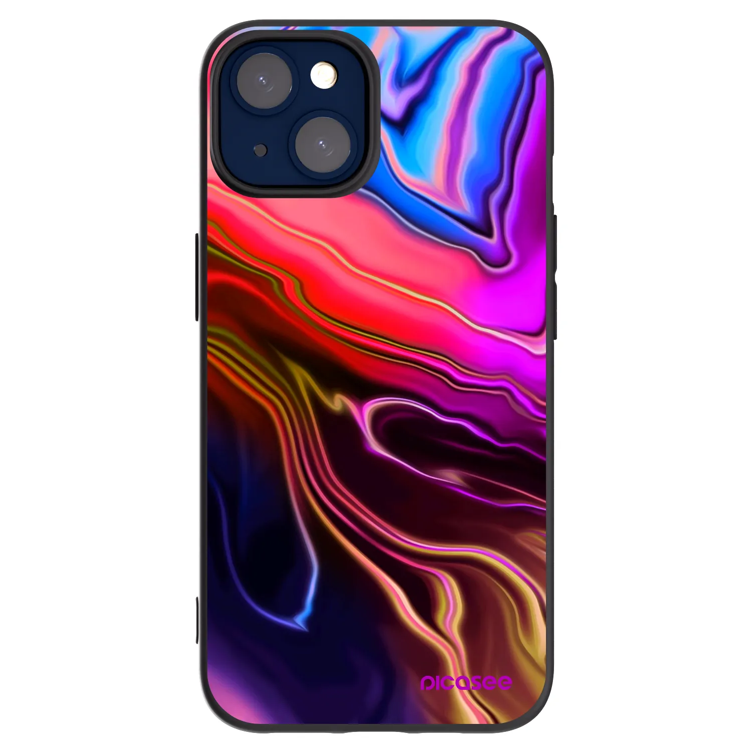 Picasee silikonový černý obal pro Apple iPhone 14 - Electric