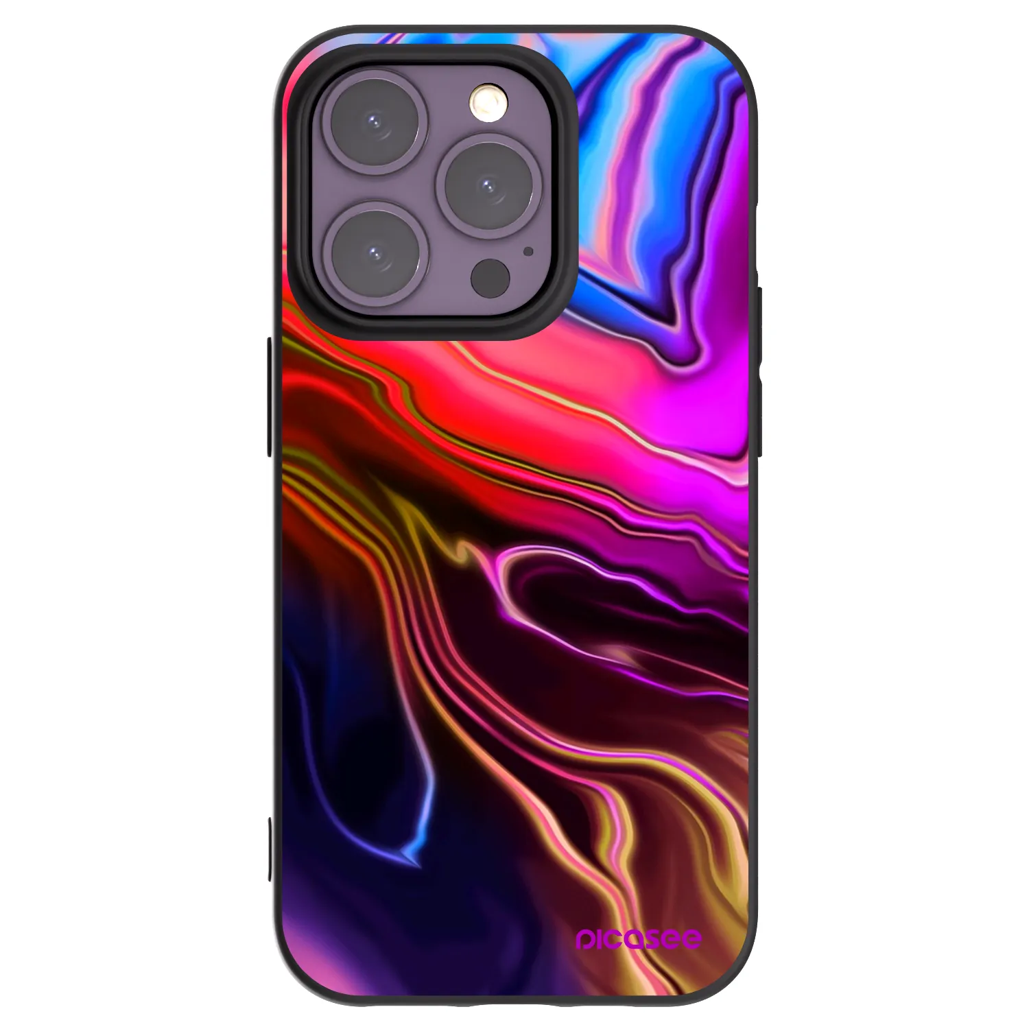 Picasee silikonový černý obal pro Apple iPhone 14 Pro - Electric