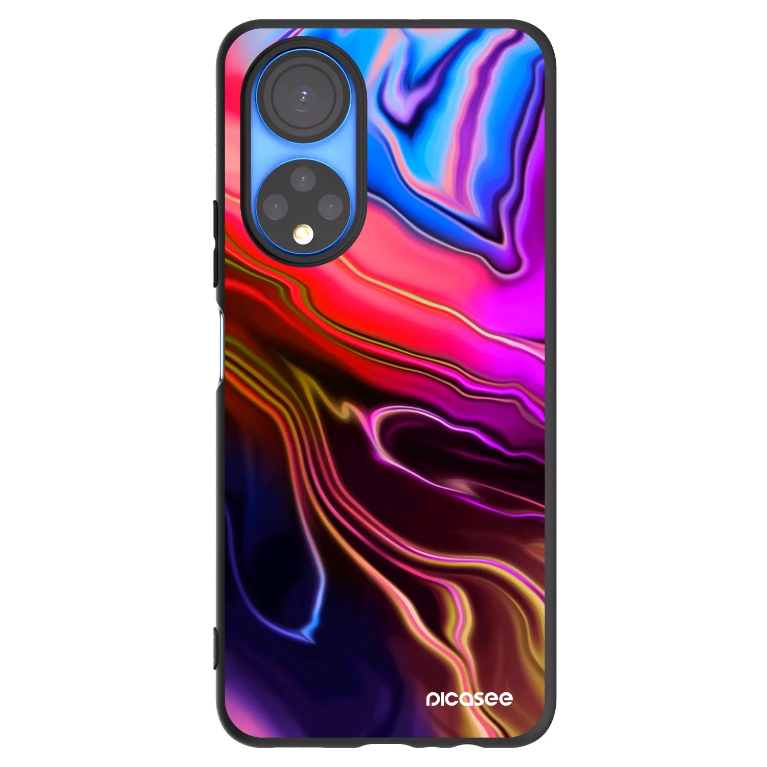 Picasee silikonový černý obal pro Honor X7 - Electric