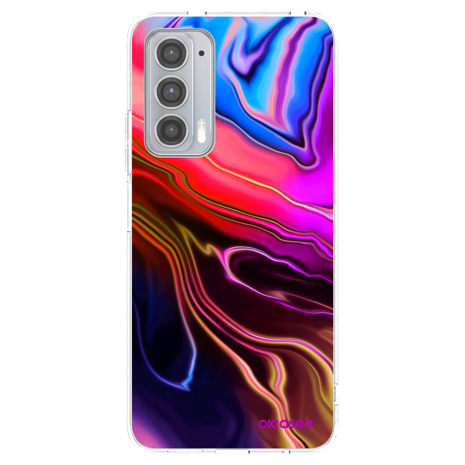 Picasee silikonový průhledný obal pro Motorola Edge 20 - Electric