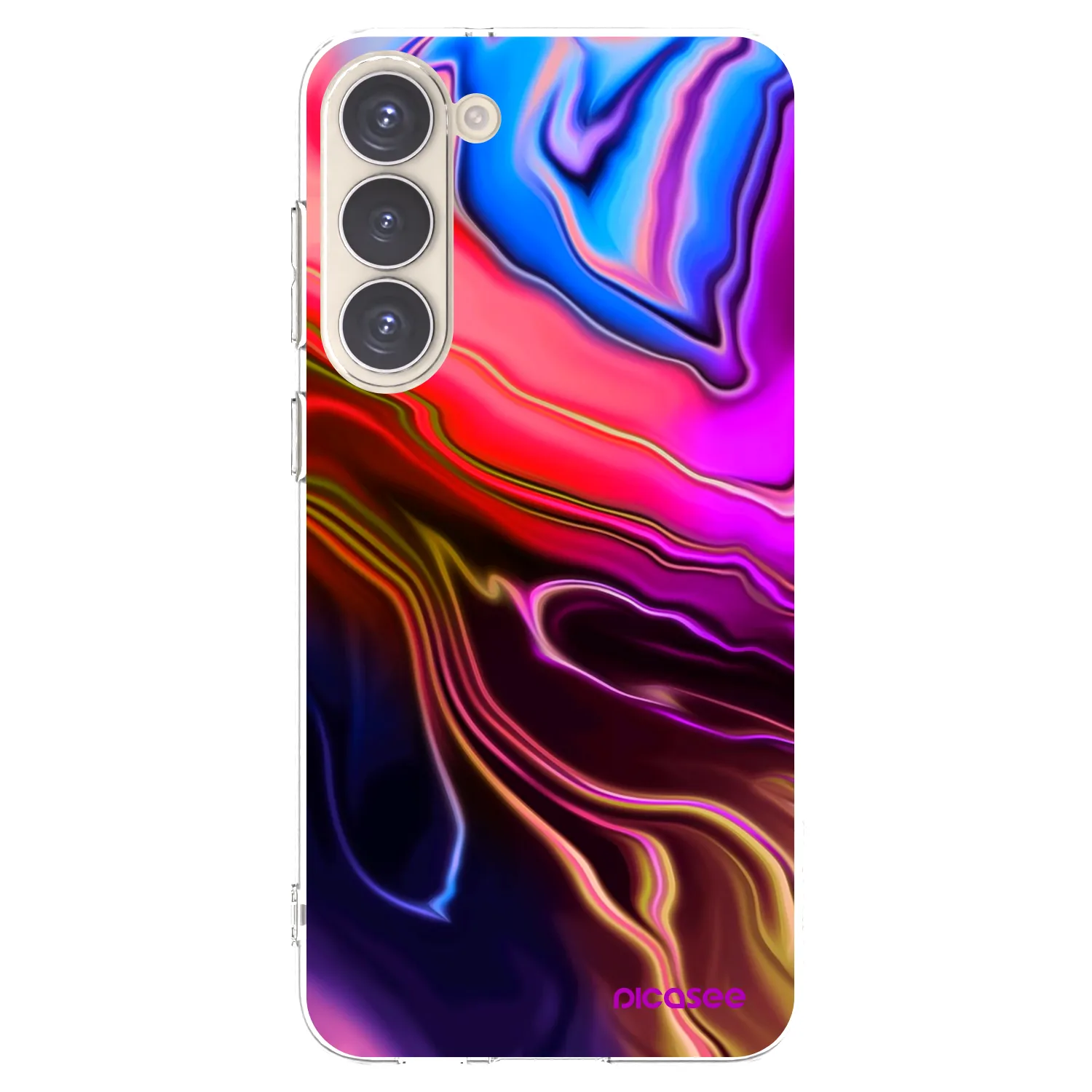 Picasee silikonový průhledný obal pro Samsung Galaxy S23+ 5G - Electric
