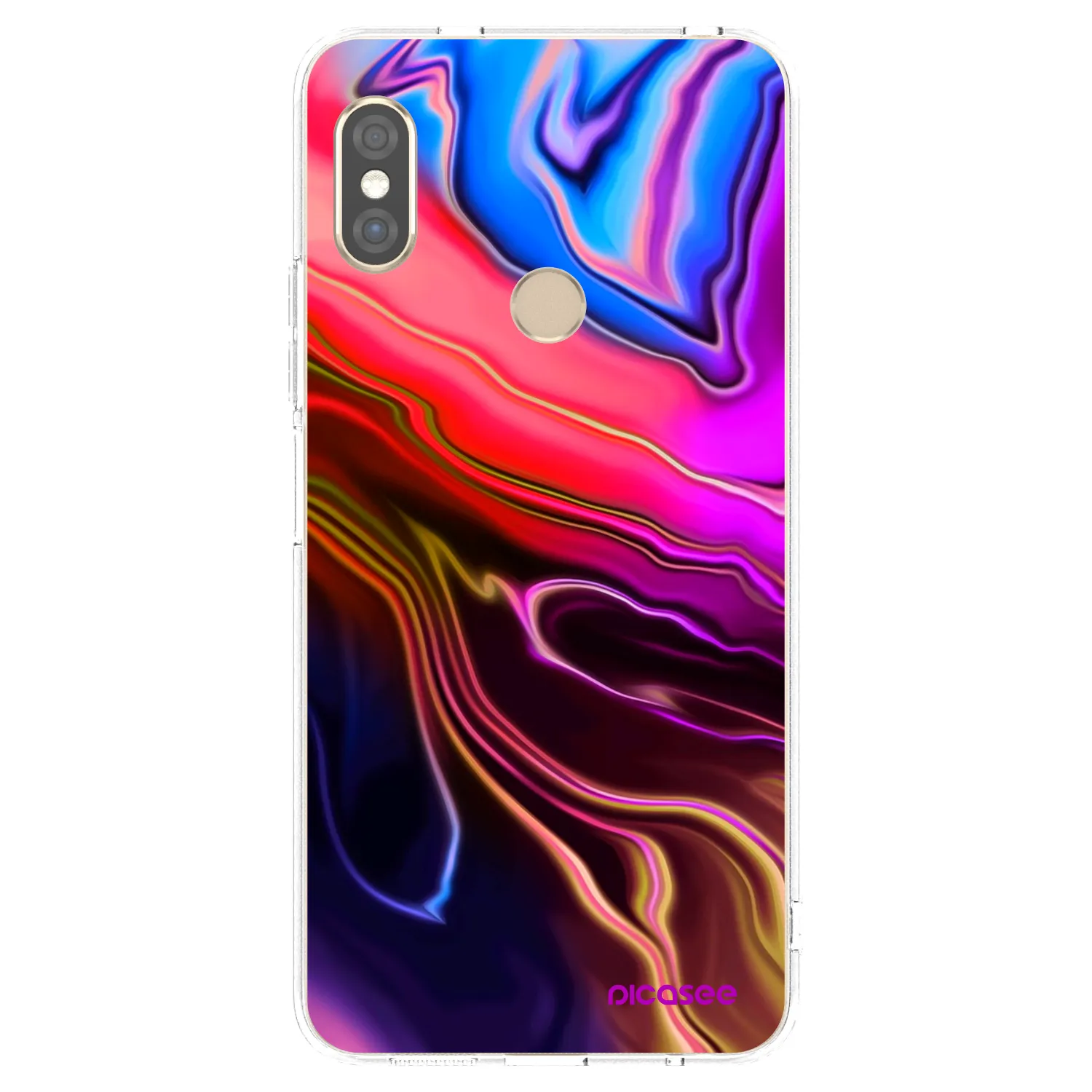 Picasee silikonový průhledný obal pro Xiaomi Redmi Note 5 Global - Electric