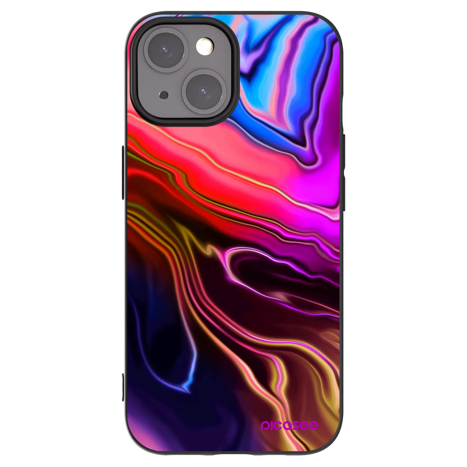 Picasee silikonový černý obal pro Apple iPhone 15 - Electric