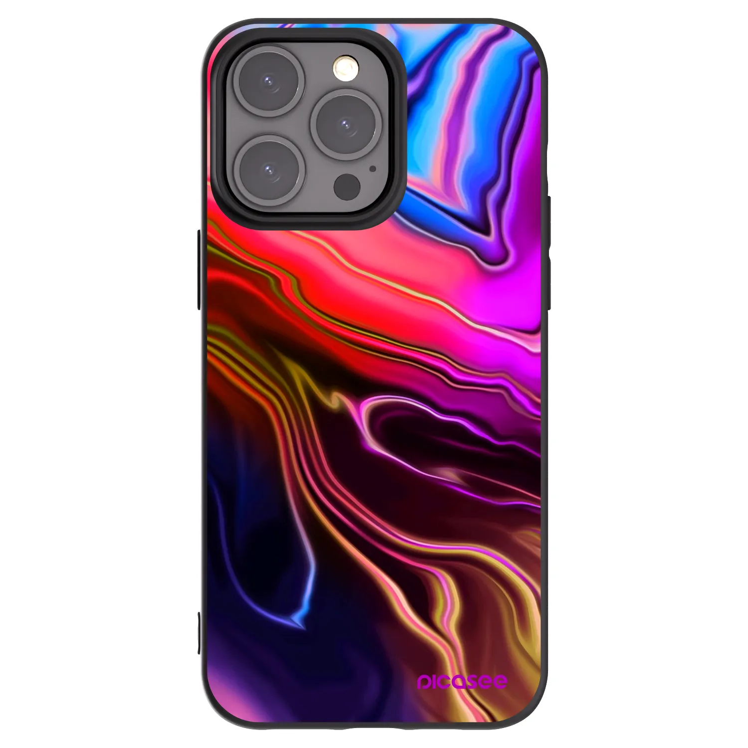 Picasee silikonový černý obal pro Apple iPhone 15 Pro Max - Electric