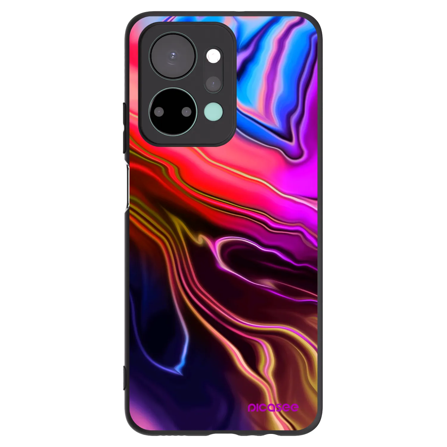 Picasee silikonový černý obal pro Honor X7a - Electric