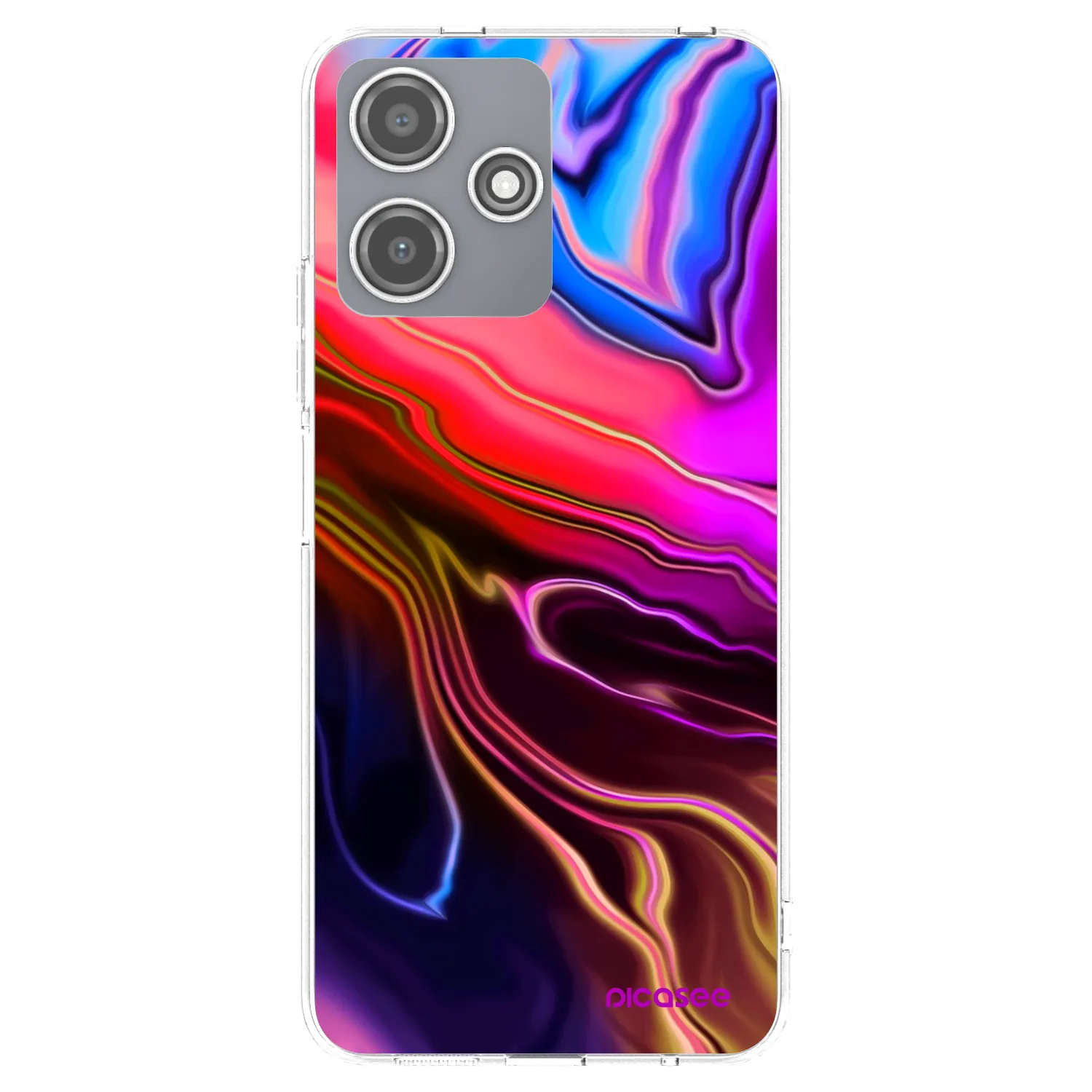 Picasee silikonový průhledný obal pro Xiaomi Redmi 12 5G - Electric