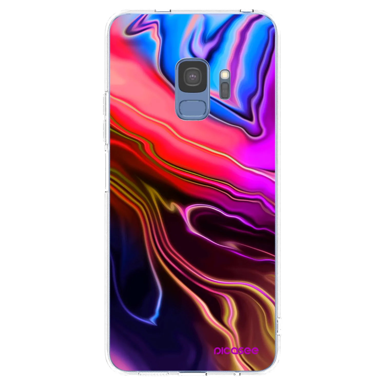 Picasee silikonový průhledný obal pro Samsung Galaxy S9 G960F - Electric