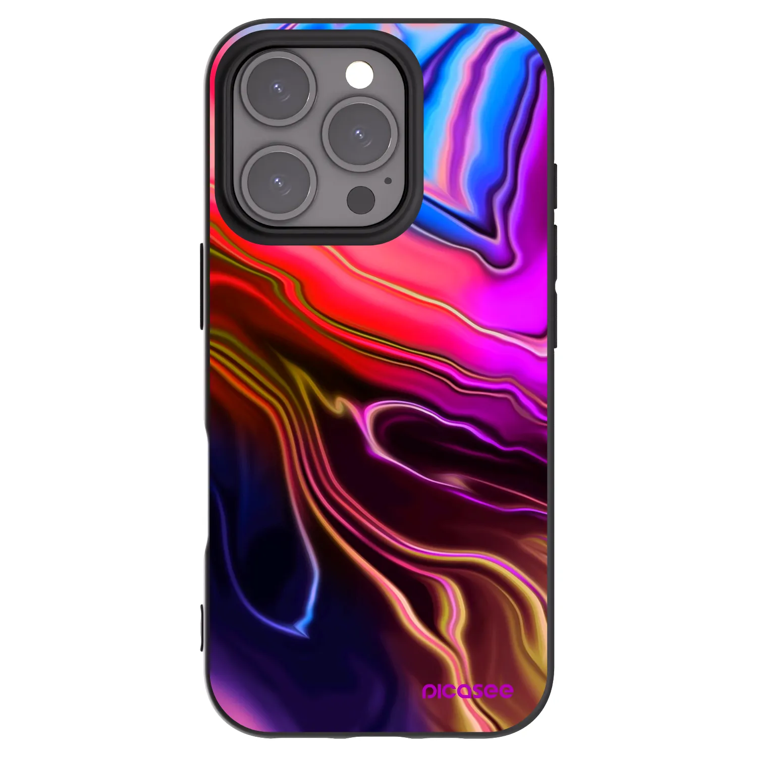 Picasee silikonový černý obal pro Apple iPhone 16 Pro - Electric