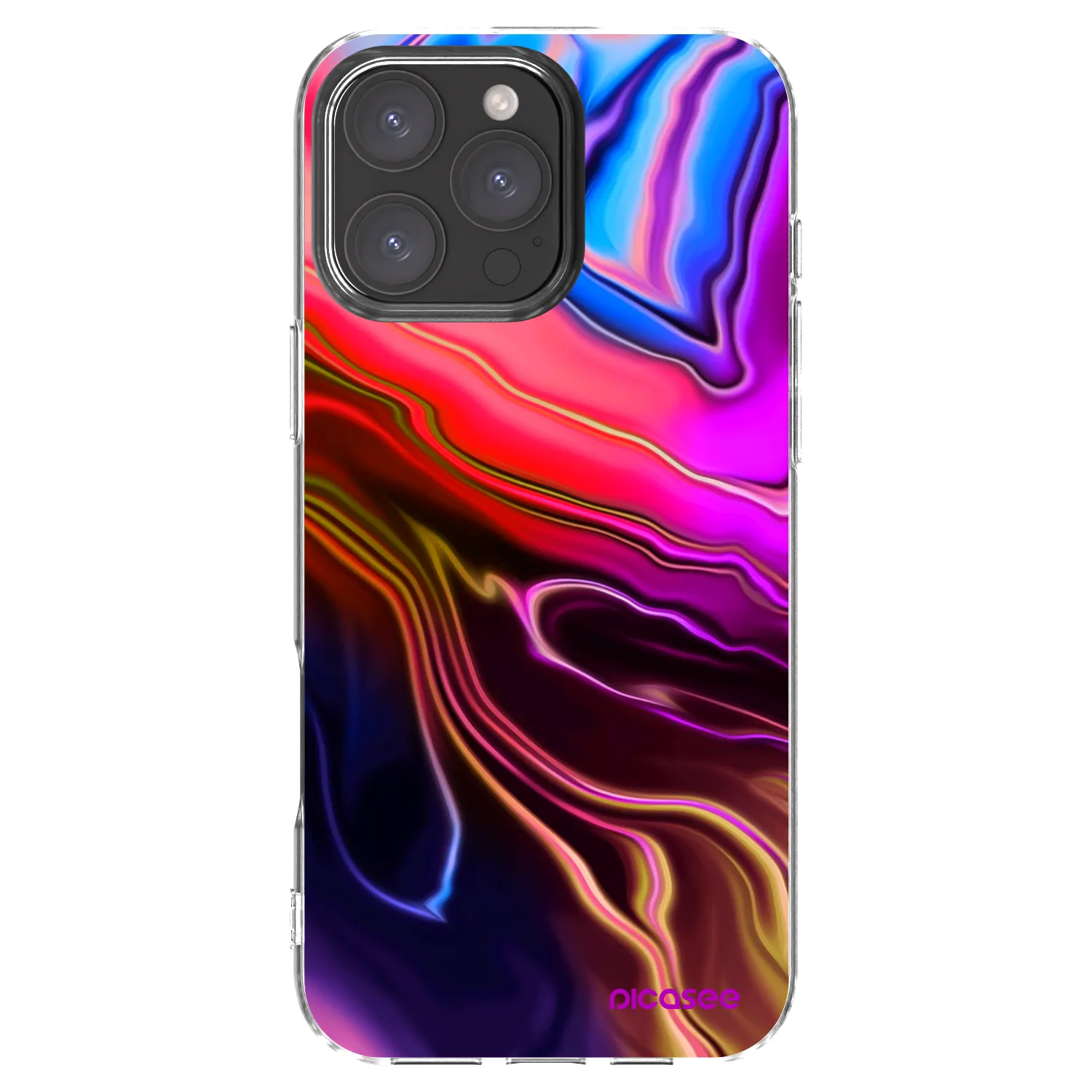 Picasee silikonový průhledný obal pro Apple iPhone 16 Pro Max - Electric
