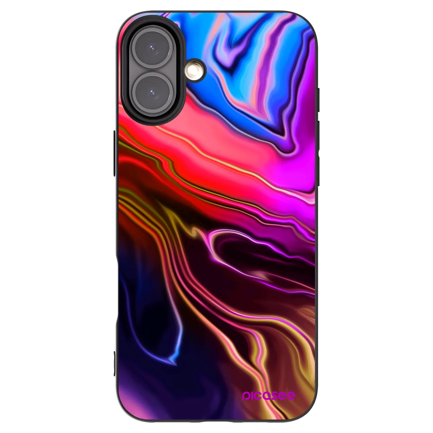 Picasee silikonový černý obal pro Apple iPhone 16 Plus - Electric