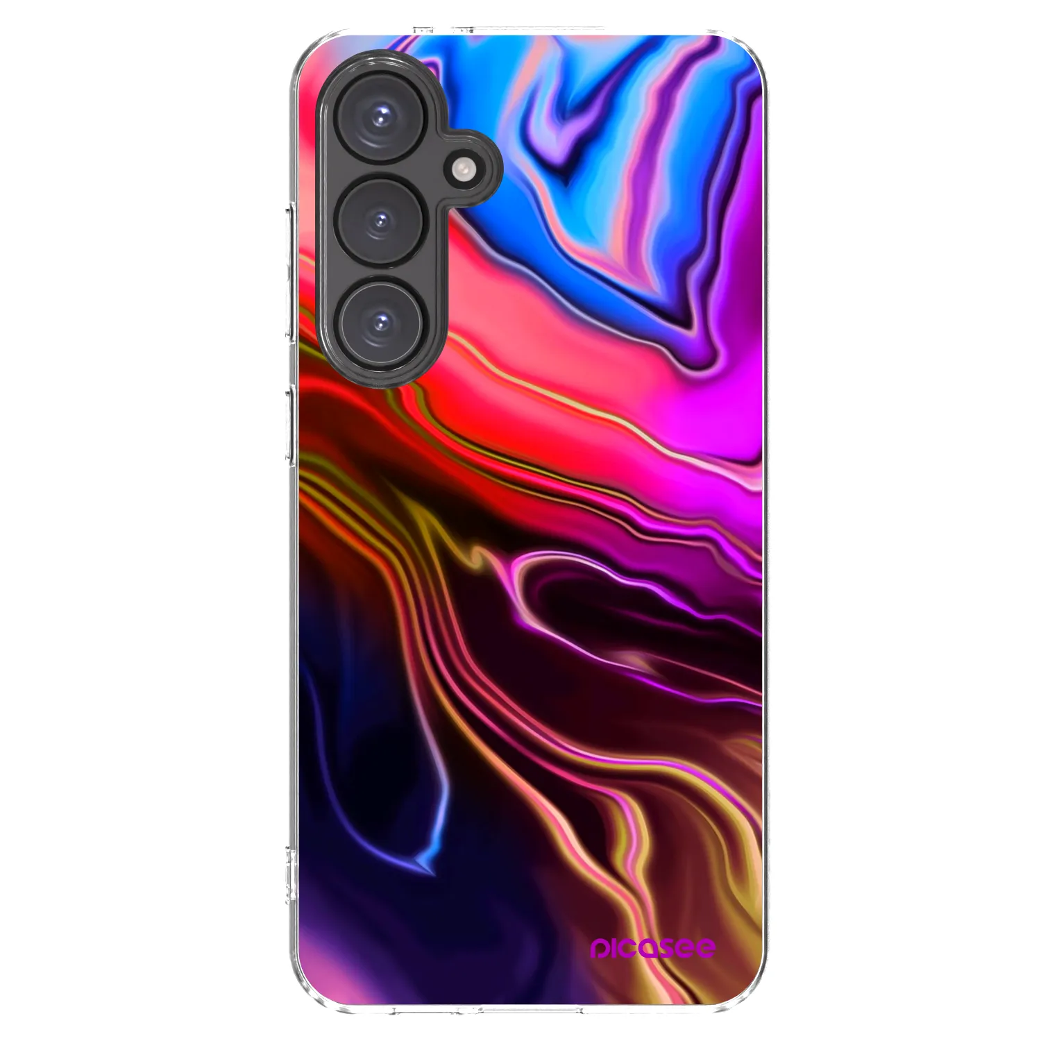 Picasee silikonový průhledný obal pro Samsung Galaxy S24 FE S721B - Electric