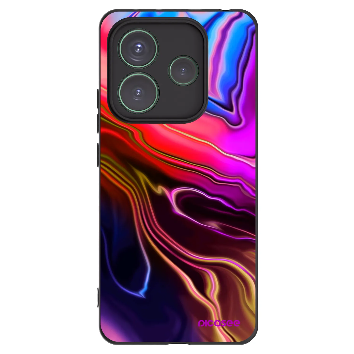Picasee silikonový černý obal pro Xiaomi Redmi Note 14 5G - Electric