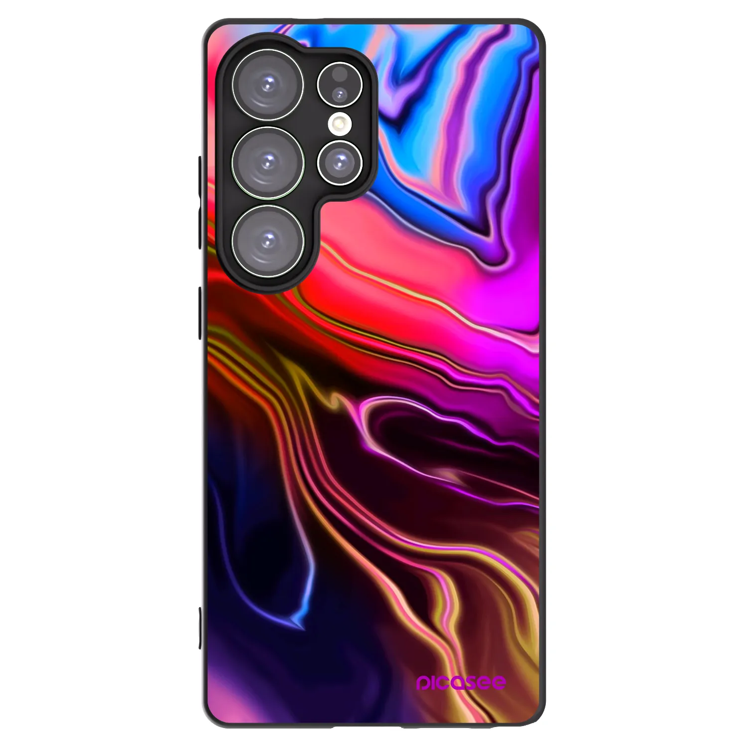 Picasee silikonový černý obal pro Samsung Galaxy S25 Ultra 5G - Electric