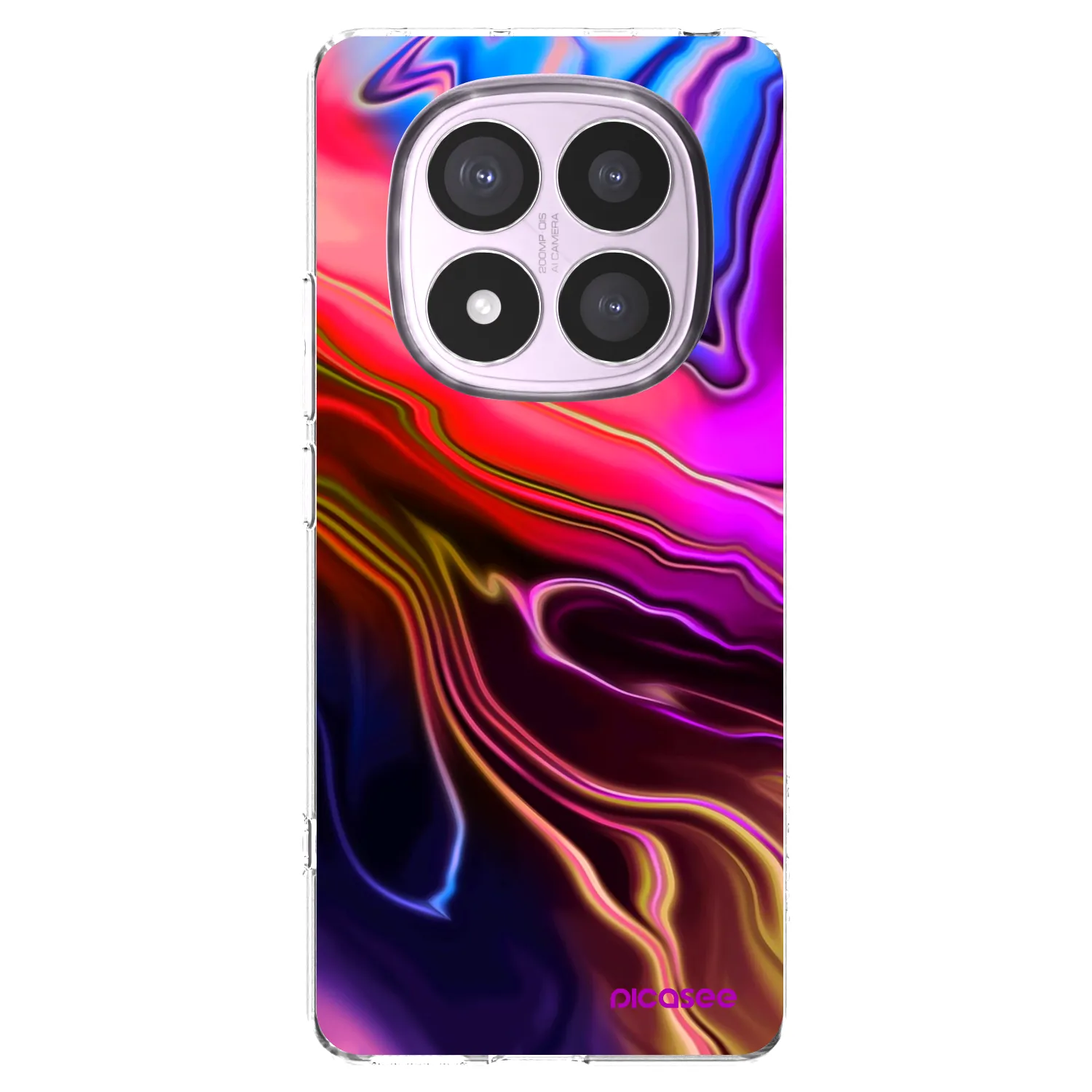 Picasee silikonový průhledný obal pro Xiaomi Redmi Note 14 Pro 4G - Electric