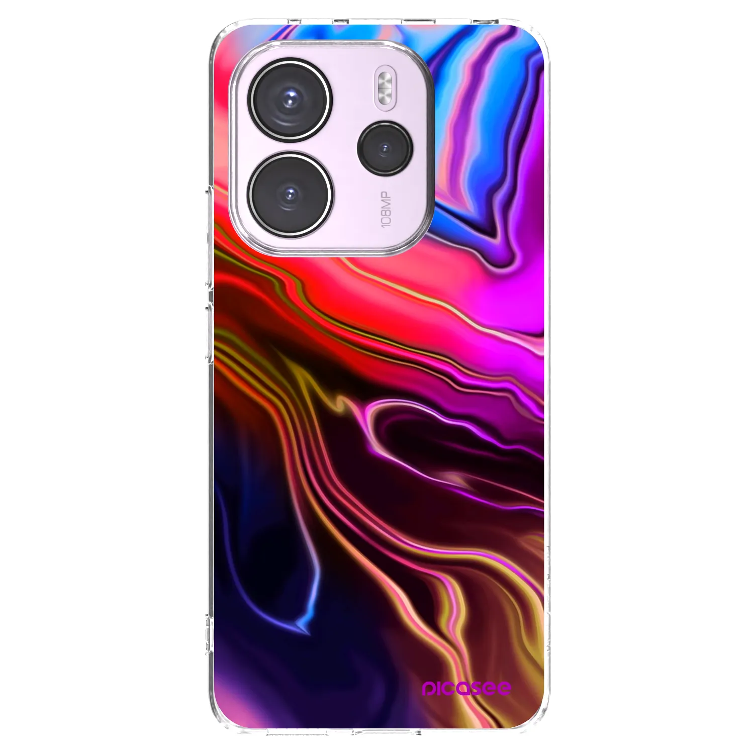 Picasee silikonový průhledný obal pro Xiaomi Redmi Note 14 4G - Electric