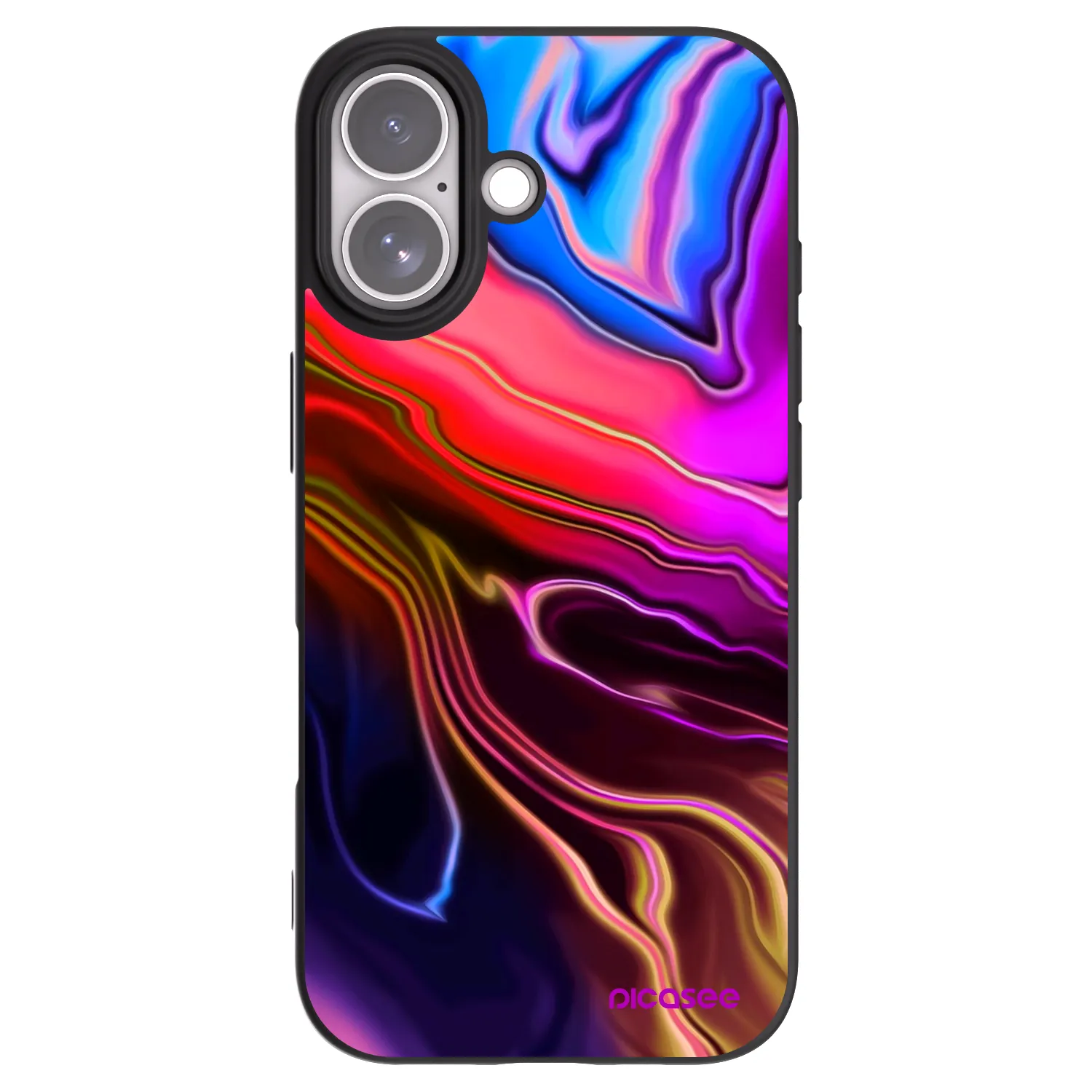 Picasee silikonový černý obal pro Apple iPhone 17 - Electric