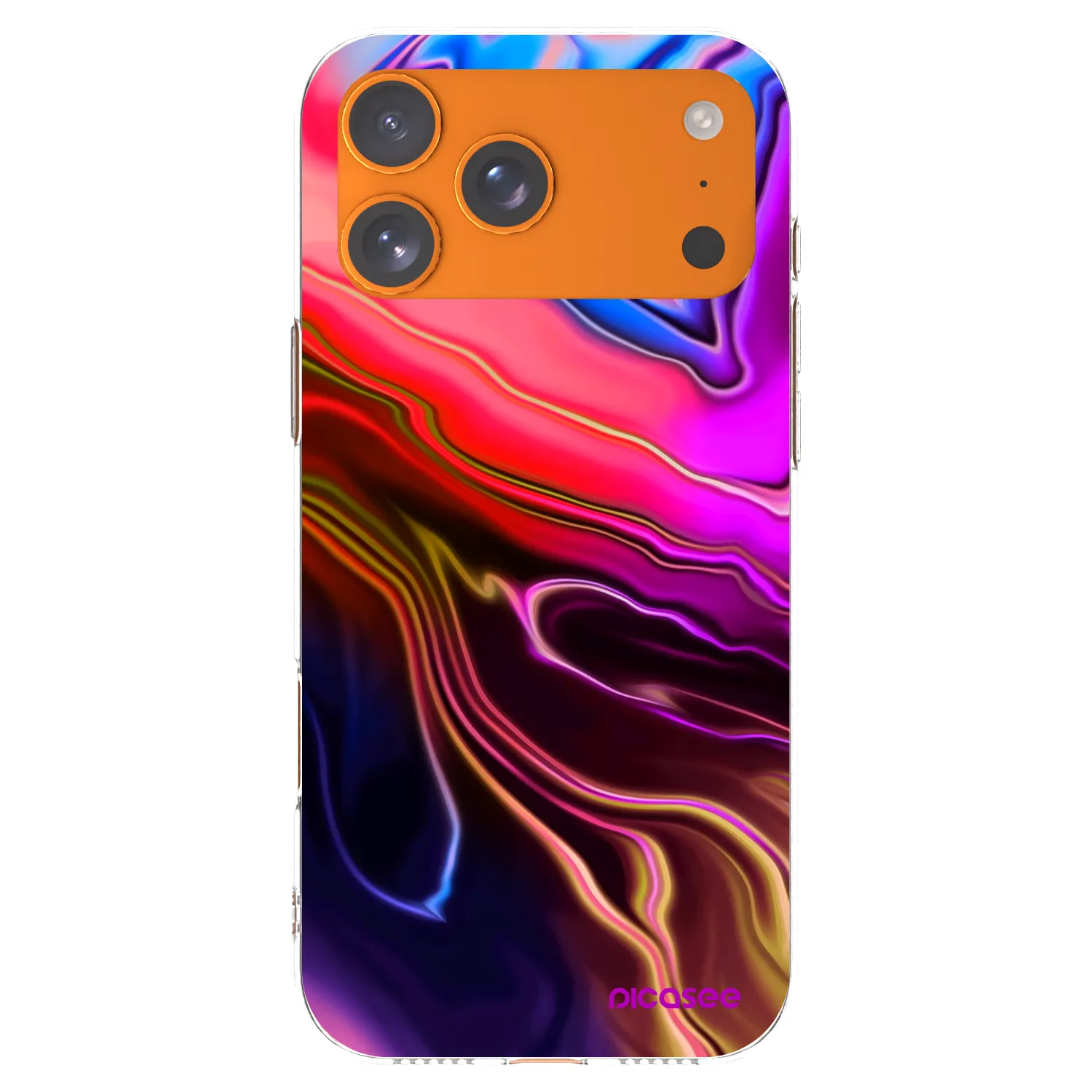 Picasee silikonový průhledný obal pro Apple iPhone 17 Pro Max - Electric