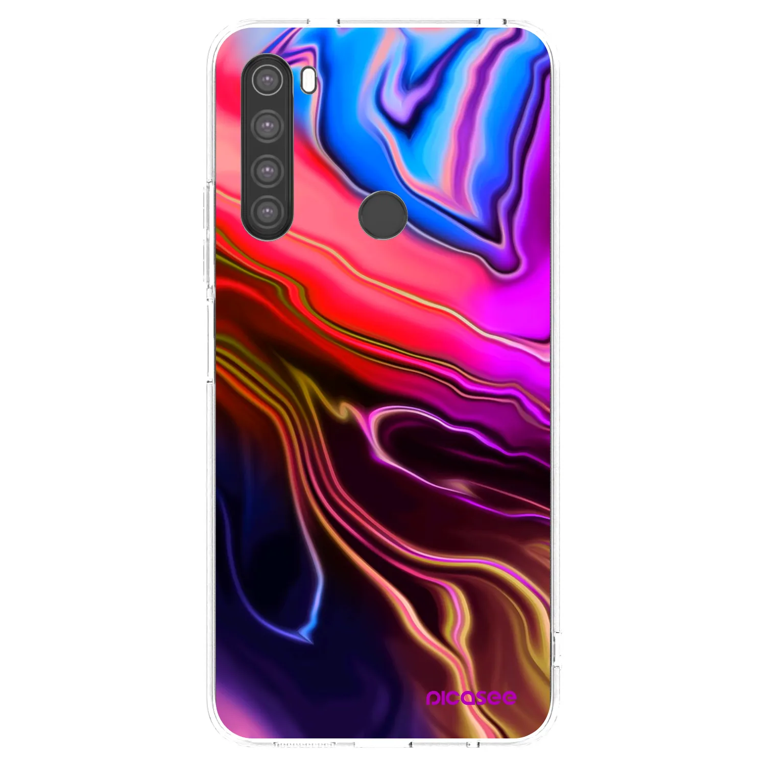 Picasee silikonový průhledný obal pro Xiaomi Redmi Note 8 - Electric