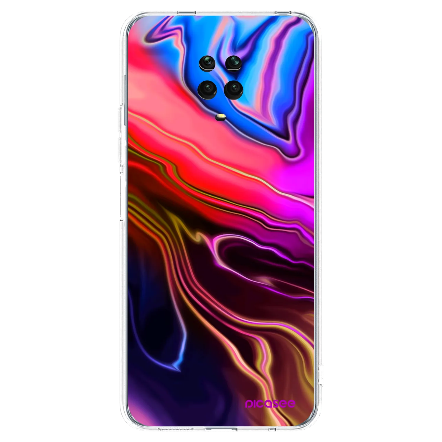 Picasee silikonový průhledný obal pro Xiaomi Redmi Note 9 Pro - Electric
