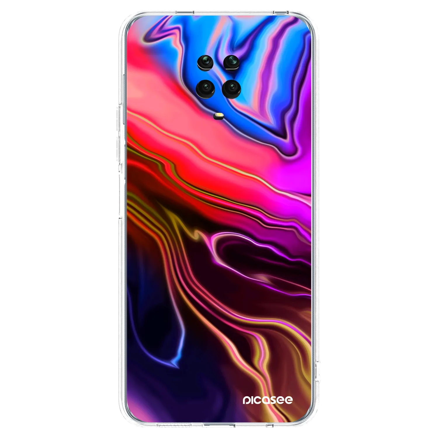 Picasee silikonový průhledný obal pro Xiaomi Redmi Note 9S - Electric