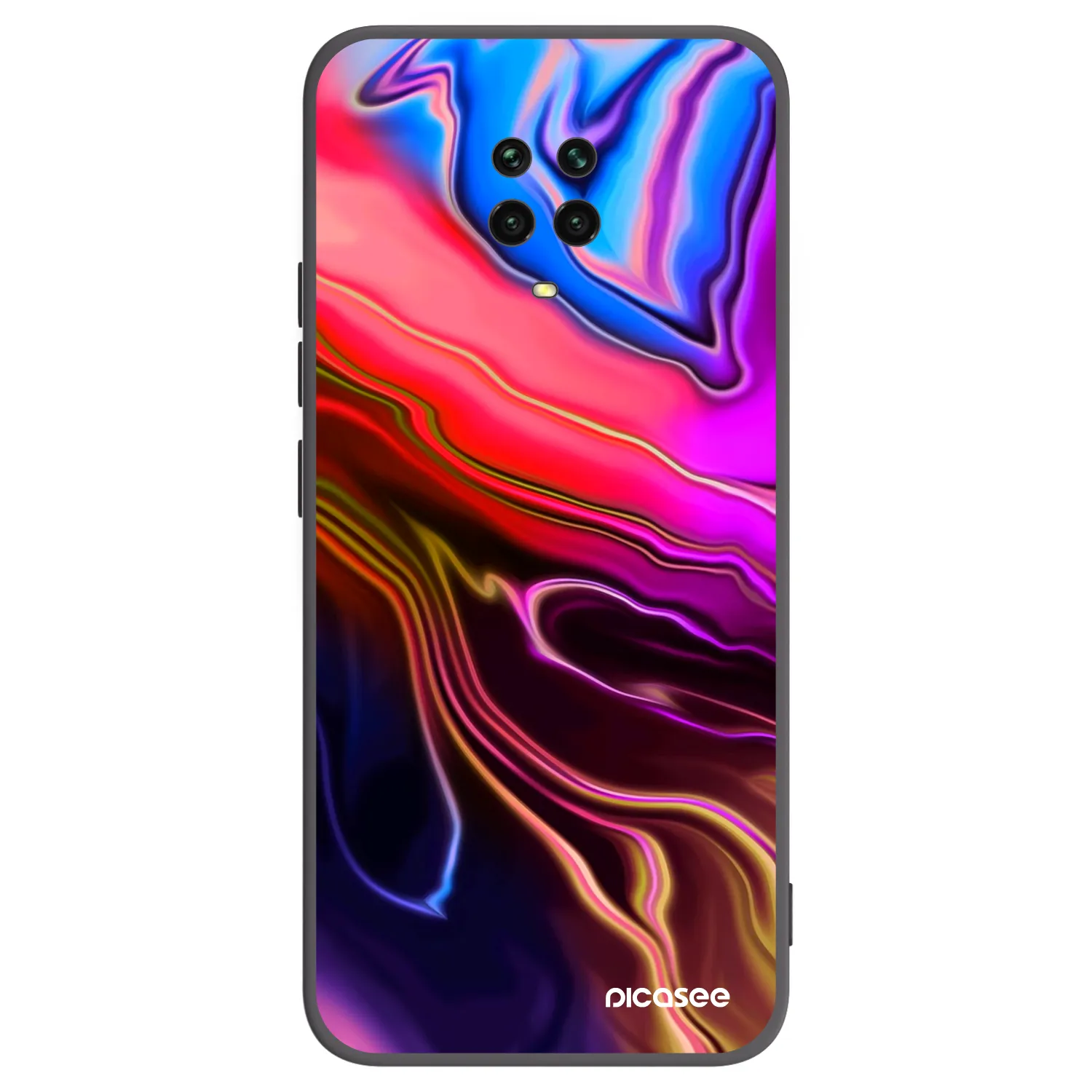 Picasee silikonový černý obal pro Xiaomi Redmi Note 9S - Electric
