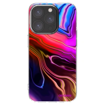 Picasee silikonový průhledný obal pro Apple iPhone 15 Pro - Electric