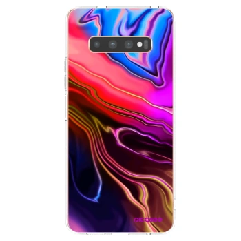 Picasee silikonový průhledný obal pro Samsung Galaxy S10 Plus G975 - Electric