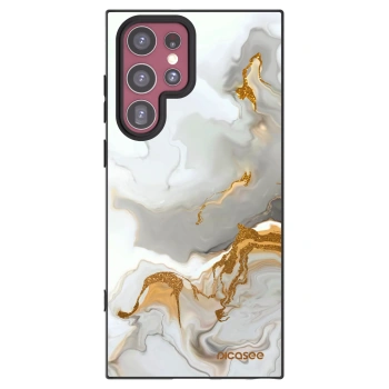 Picasee silikonový černý obal pro Samsung Galaxy S22 Ultra 5G - Her