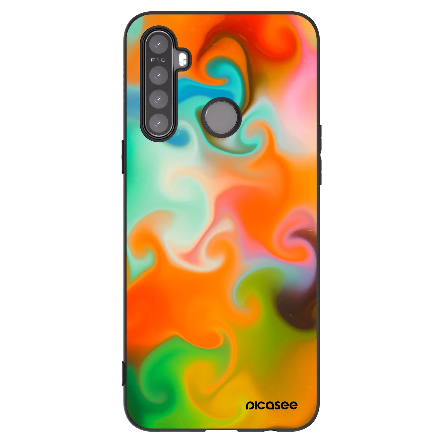 Picasee silikonový černý obal pro Realme 5 - Juice