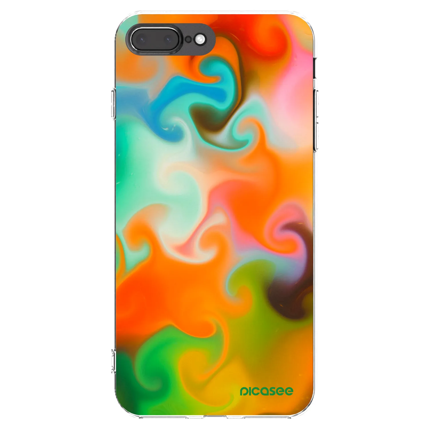 Picasee silikonový průhledný obal pro Apple iPhone 8 Plus - Juice