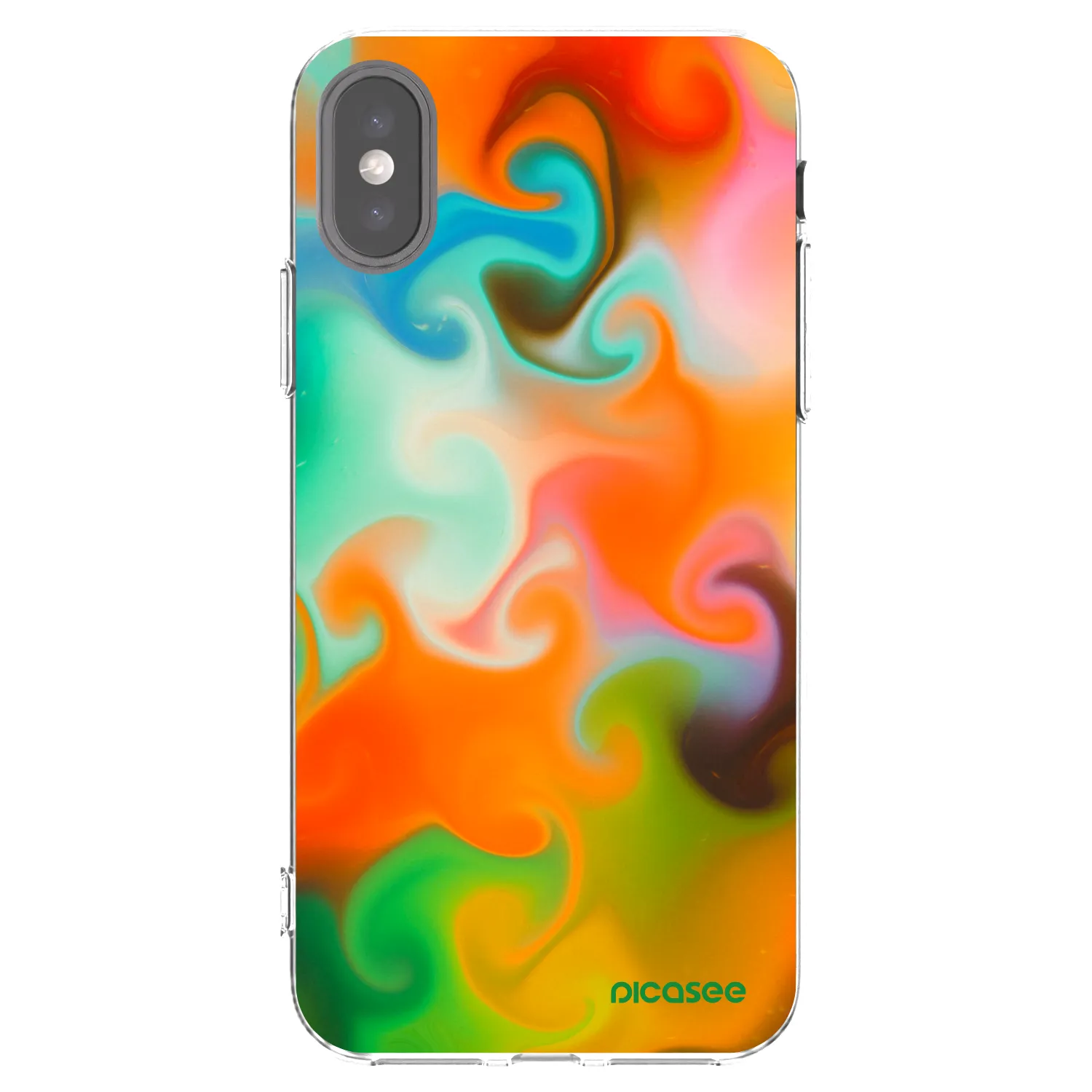 Picasee silikonový průhledný obal pro Apple iPhone X/XS - Juice