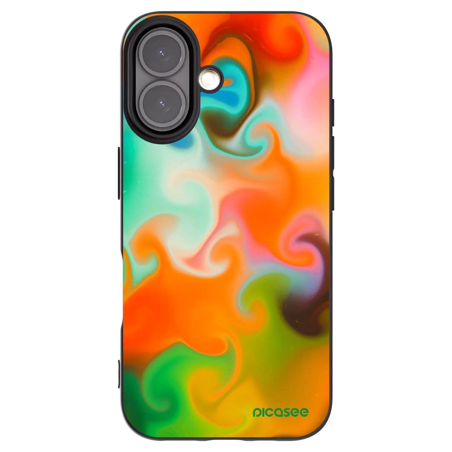 Picasee silikonový černý obal pro Apple iPhone 16 - Juice