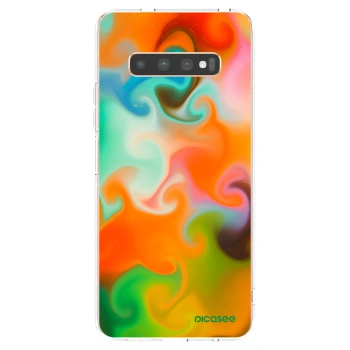 Picasee silikonový průhledný obal pro Samsung Galaxy S10 Plus G975 - Juice