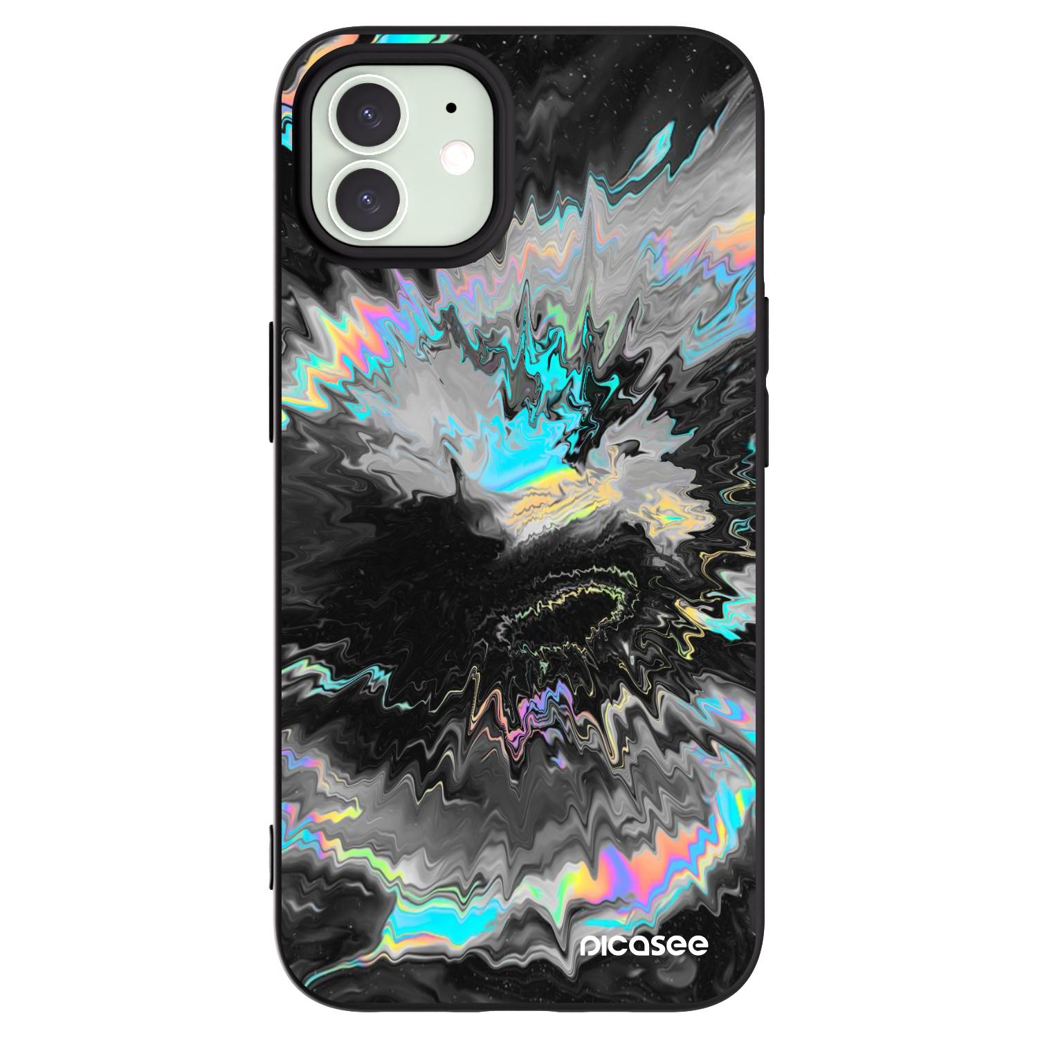 Picasee silikonový černý obal pro Apple iPhone 12 - Magnetic