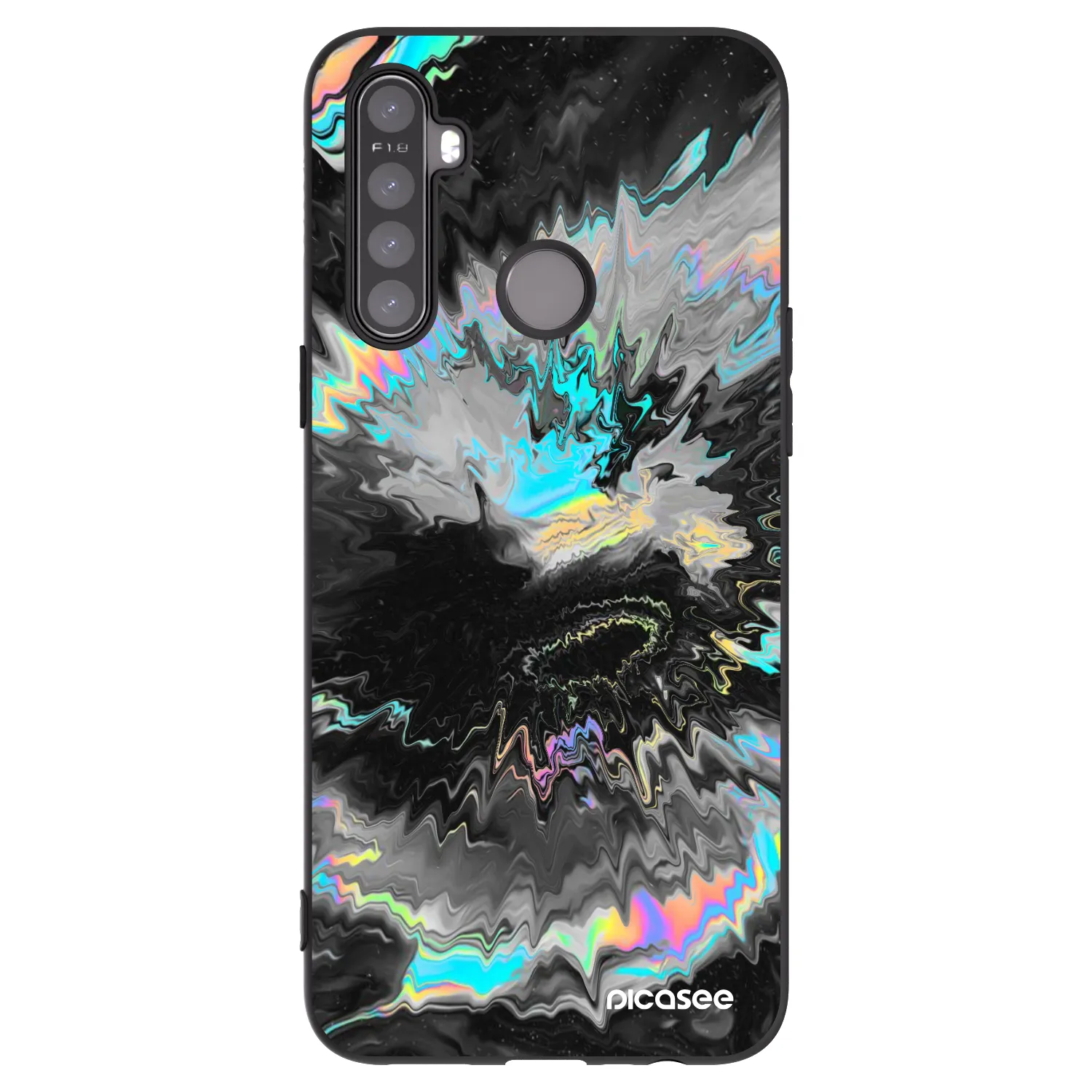 Picasee silikonový černý obal pro Realme 5 - Magnetic