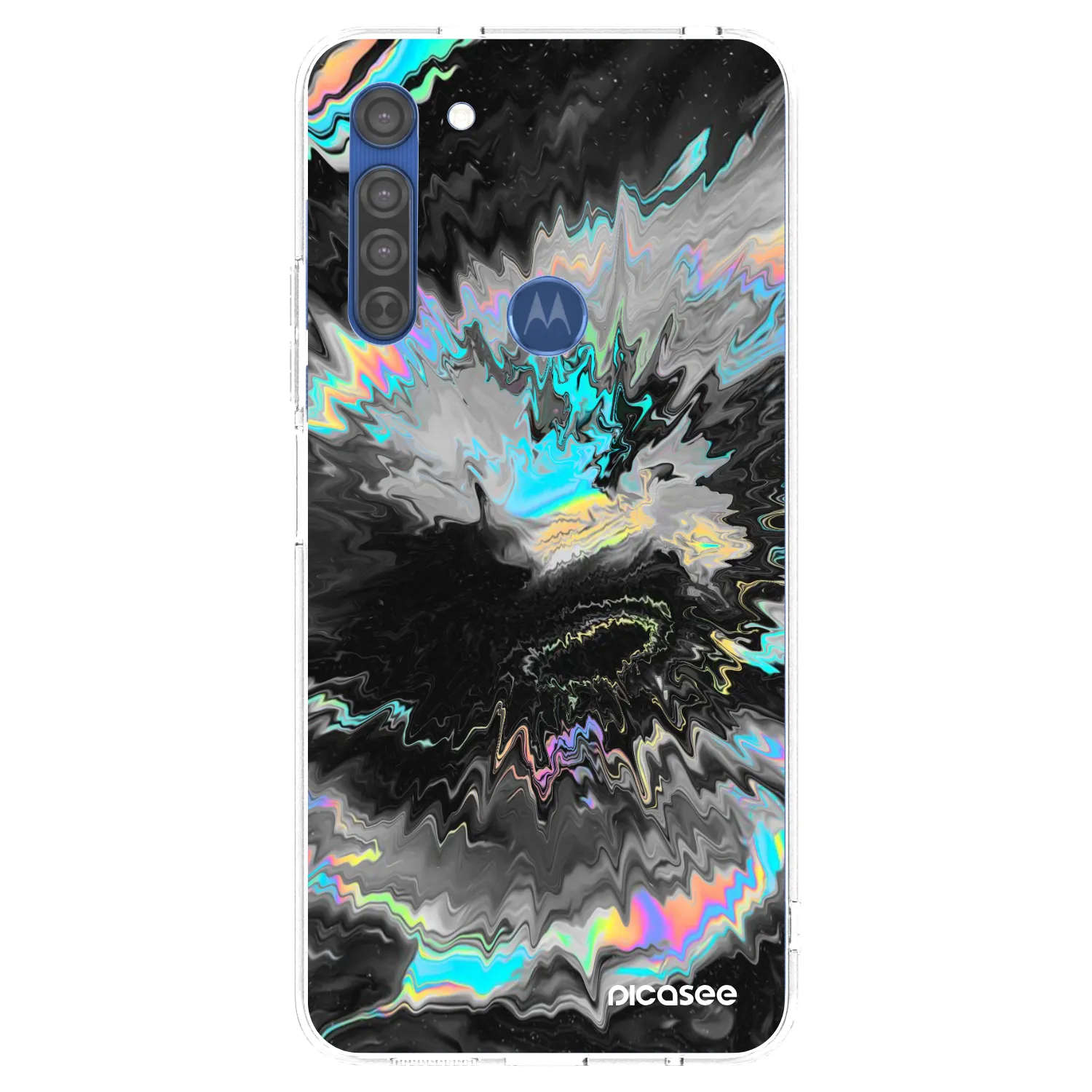 Picasee silikonový průhledný obal pro Motorola Moto G8 - Magnetic