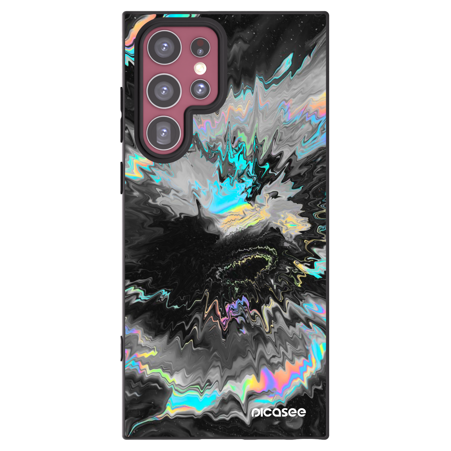 Picasee silikonový černý obal pro Samsung Galaxy S22 Ultra 5G - Magnetic