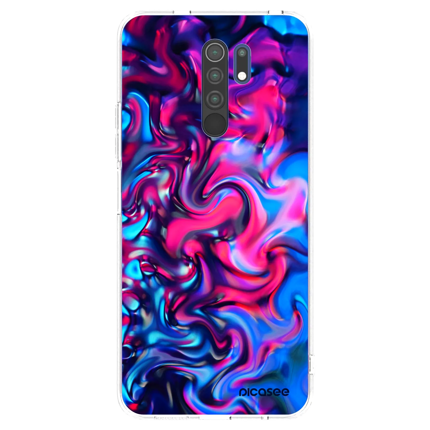 Picasee silikonový průhledný obal pro Xiaomi Redmi 9 - Redlight