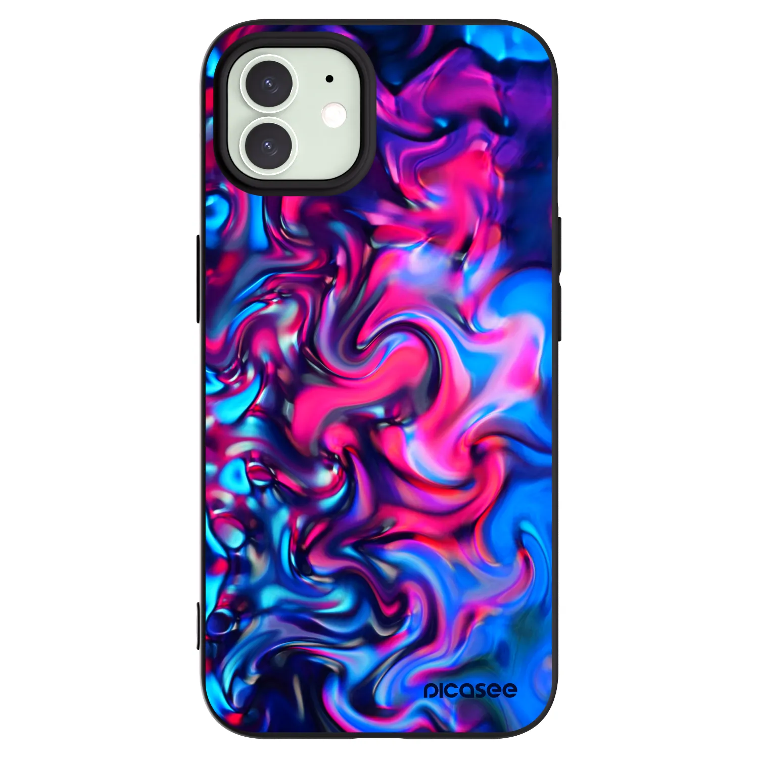 Picasee silikonový černý obal pro Apple iPhone 12 - Redlight