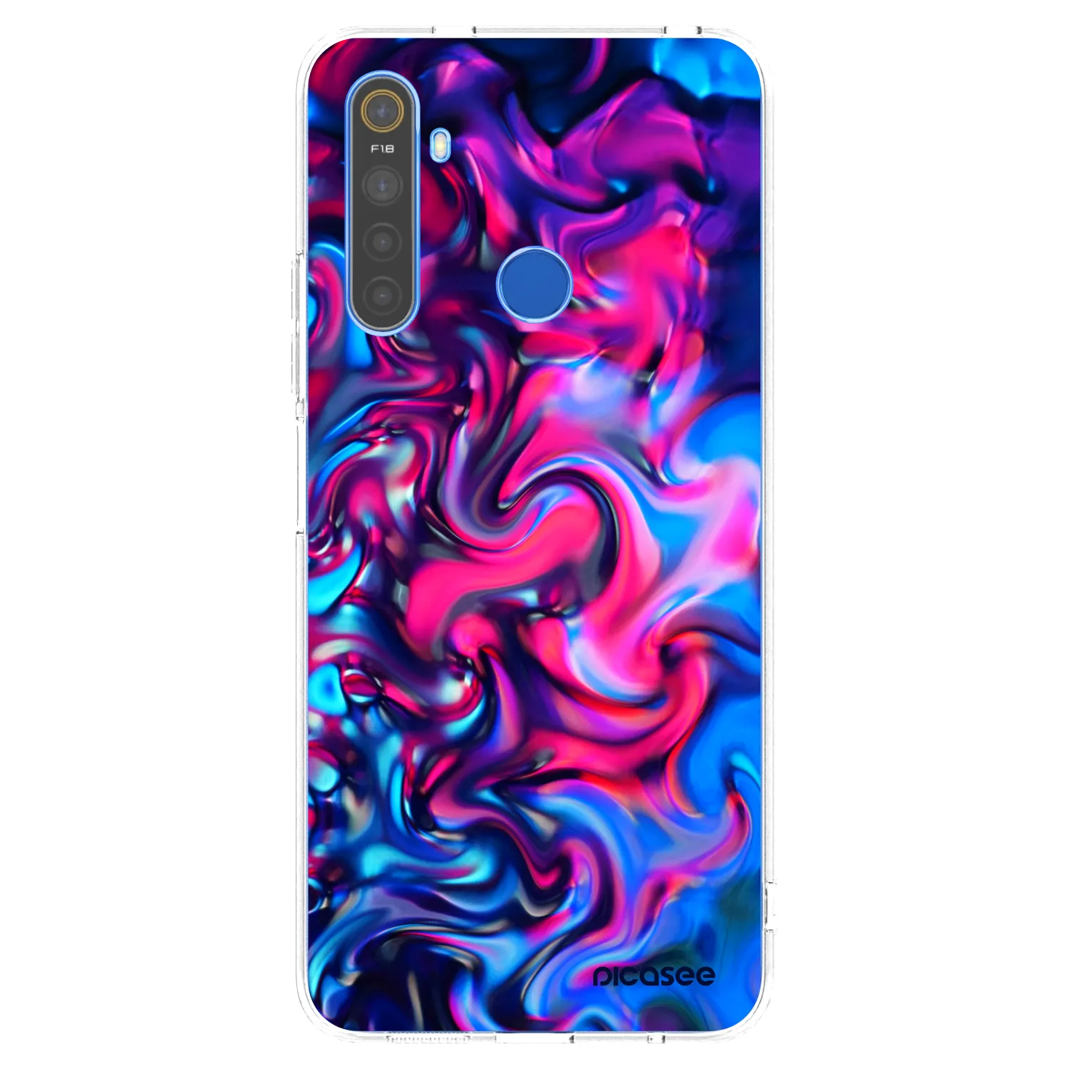 Picasee silikonový průhledný obal pro Realme 5 - Redlight