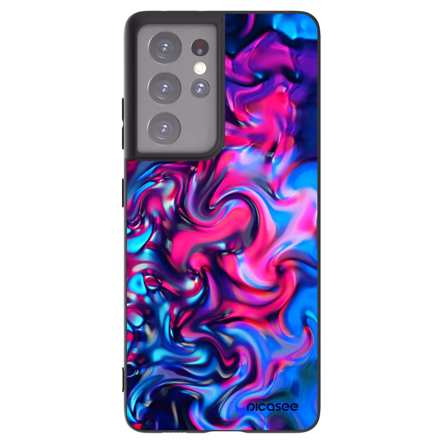 Picasee silikonový černý obal pro Samsung Galaxy S21 Ultra 5G G998B - Redlight