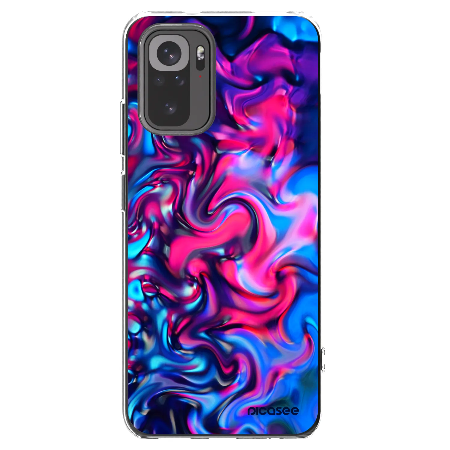 Picasee silikonový průhledný obal pro Xiaomi Redmi Note 10S - Redlight