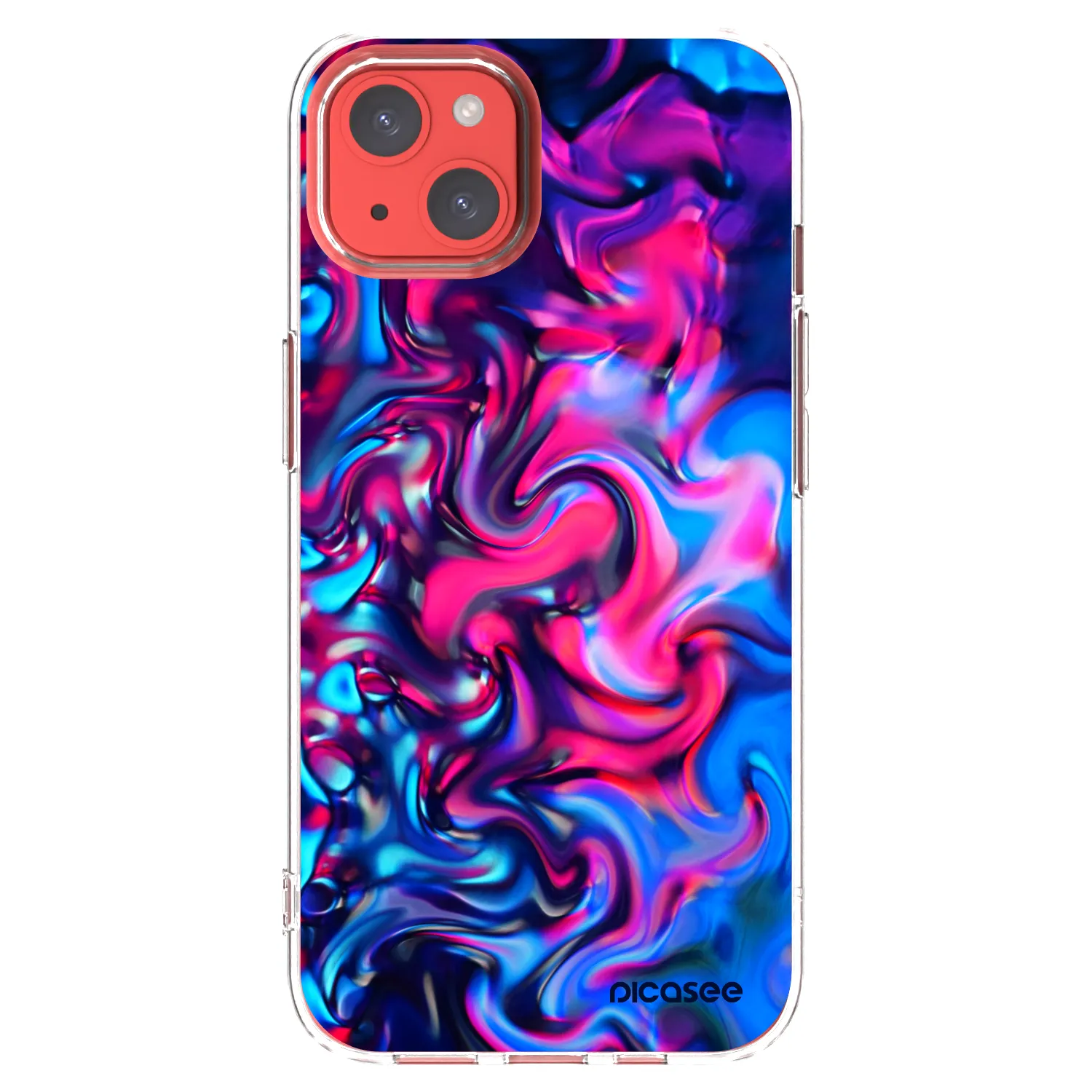 Picasee silikonový průhledný obal pro Apple iPhone 13 - Redlight