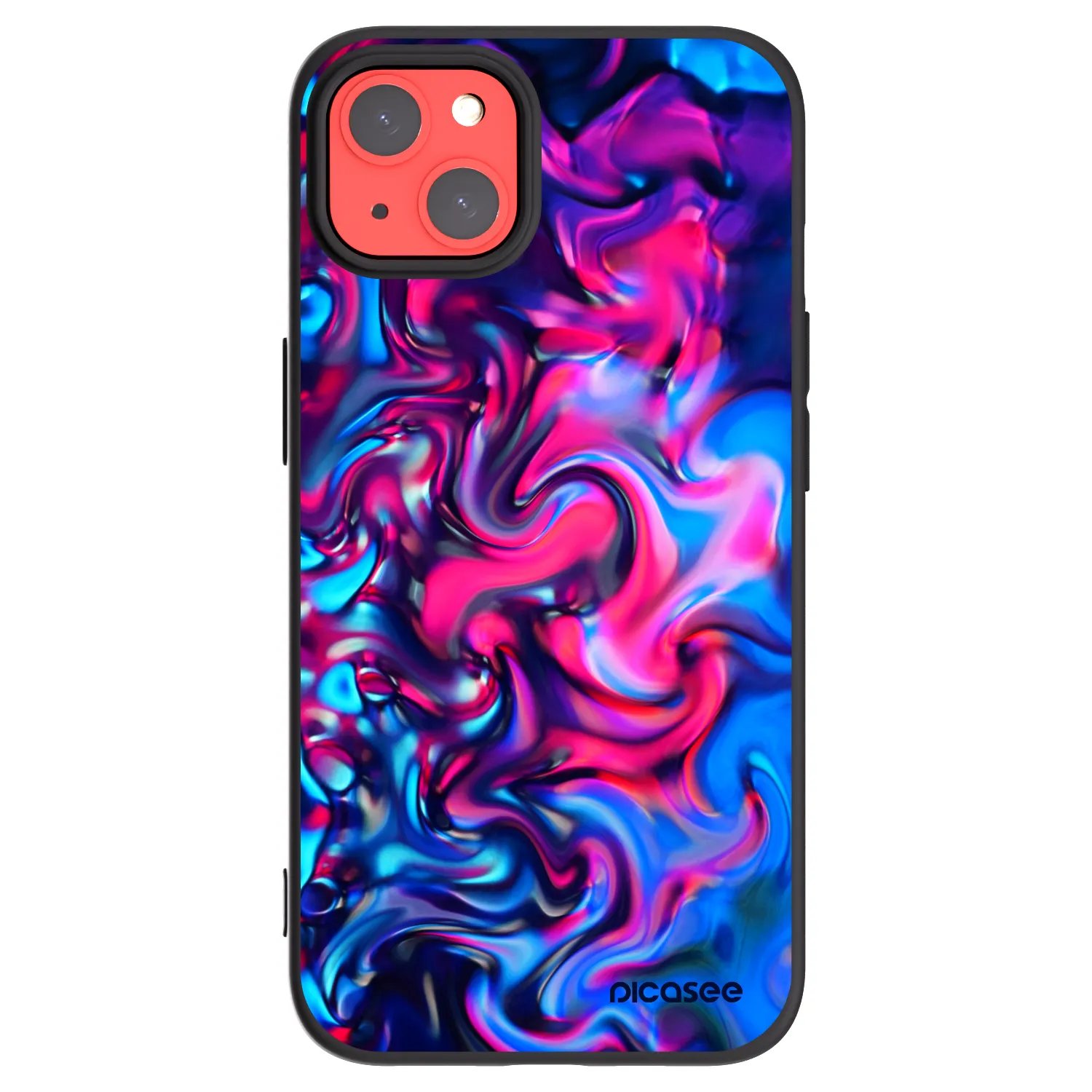 Picasee silikonový černý obal pro Apple iPhone 13 - Redlight